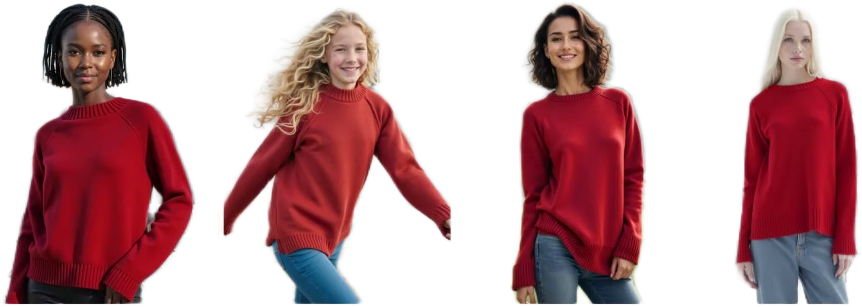 Four models generated by VestiAI